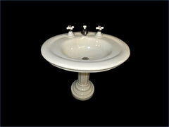 J.L.Mott Co. China Sink w/ Original Hardware