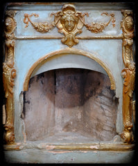 Continental EuropeanTerra Cotta Corner Fireplace c.1875