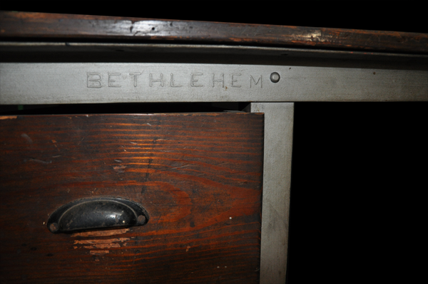 Shop-built Riveted Steel and Pine Desk – Housewerks Salvage